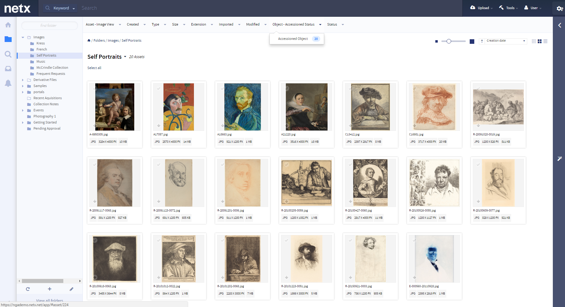 Museum digital asset management