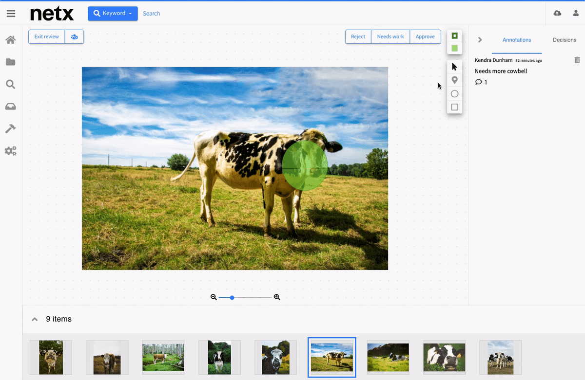 Digital asset management workflow supporting content approvals and review stages