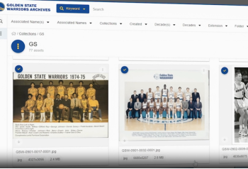 Digital asset management system preserving historical professional sports photography, championship footage and team media