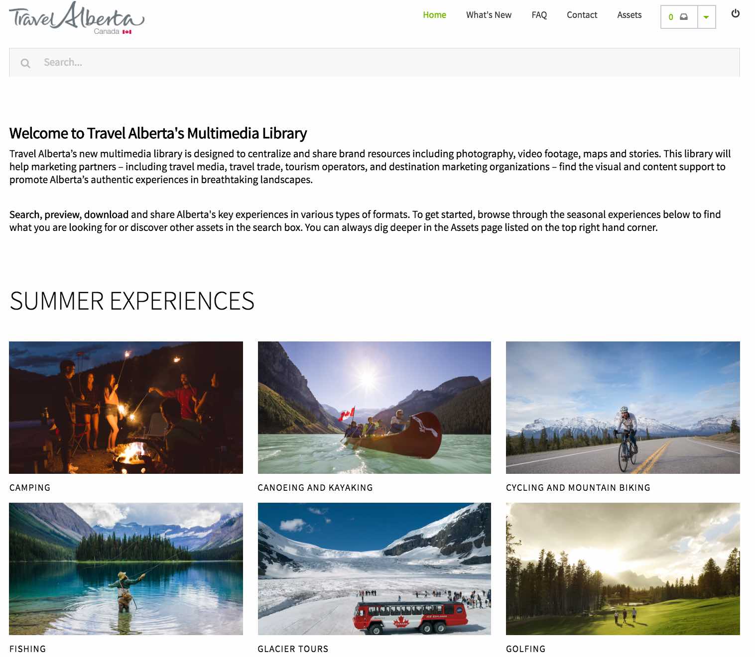 NetX branded portal showing approved destination assets, representing controlled access for tourism partners, media contacts and travel marketing teams